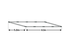 5x8m Cadru baza cort ECONOMY