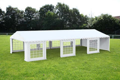 6x12 m Cort Evenimente ECONOMY, PVC alb