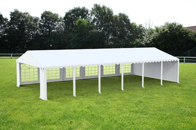 6x12 m Cort Evenimente ECONOMY, PVC alb