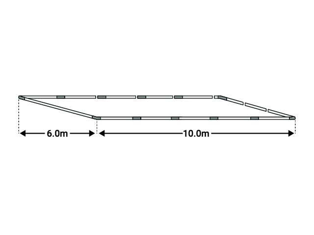 6x10m Cadru baza cort ECONOMY