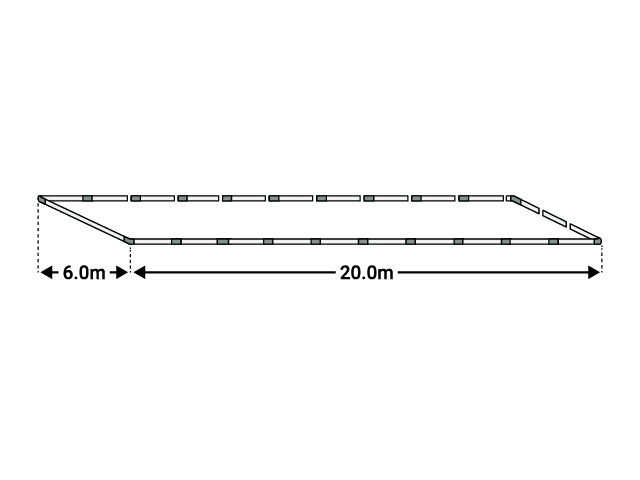 6x20m Cadru baza cort ECONOMY