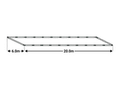 6x20m Cadru baza cort ECONOMY