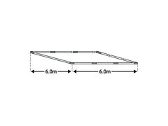 6x6m Cadru baza cort ECONOMY