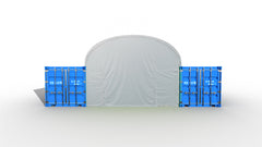 Perete fara Usa pt. 6x6/12 m Acoperisuri Container - PVC alb