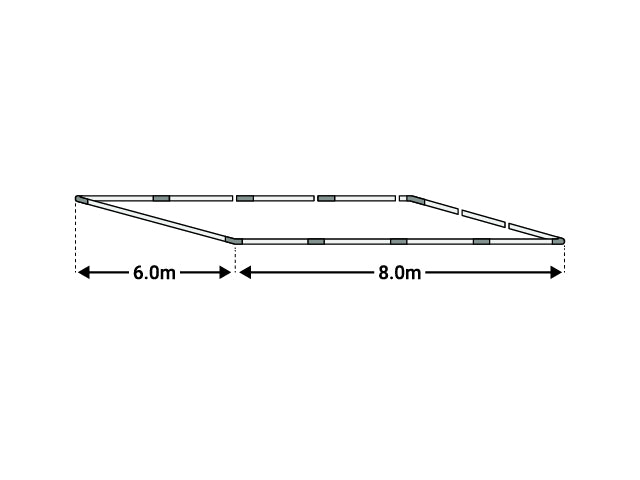 6x8m Cadru baza cort ECONOMY