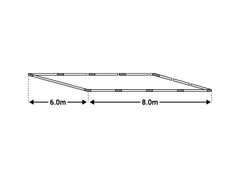 6x8m Cadru baza cort ECONOMY