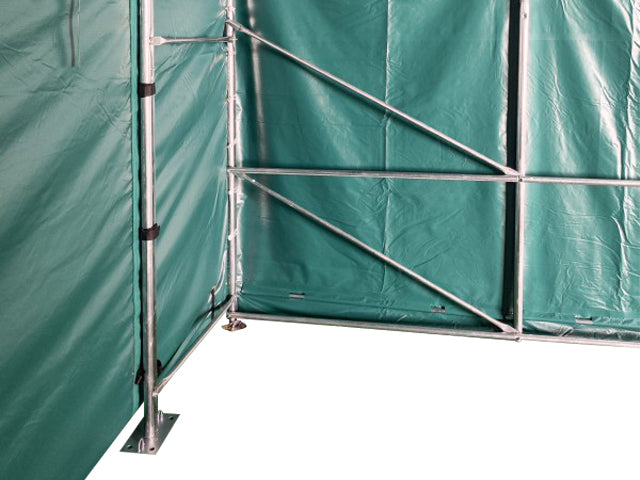 4x8m Garaj tip Cort PVC 550 g/m²- verde - pentru Masini Motociclete Remorca