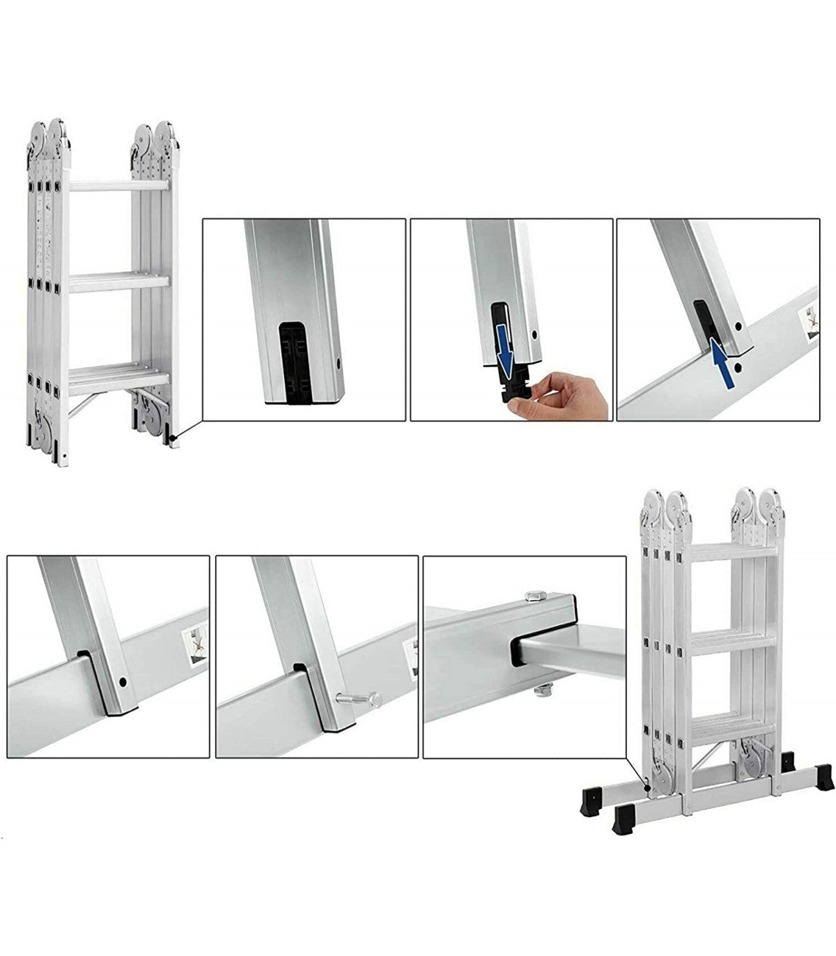 SCARA MULTIFUNCTIONALA, ALUMINIU, 4X3 TREPTE, 3,7 M, FSFA-003