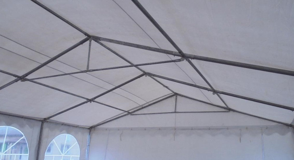 3x6 m Cort Evenimente PROFESSIONAL, PVC ignifug alb