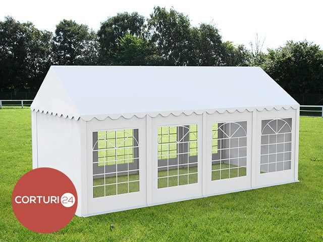 3x9 m Cort Evenimente ECONOMY, PVC alb