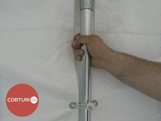4X12 m Cort Evenimente PROFESSIONAL XXL, PVC alb