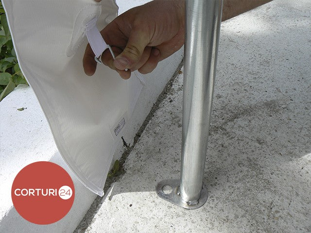 5x6 m Cort Evenimente ECONOMY, PVC alb
