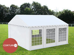 5x6 m Cort Evenimente ECONOMY, PVC alb