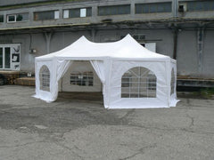 6,8x5m Pagoda 350 g/m2 PVC, alb