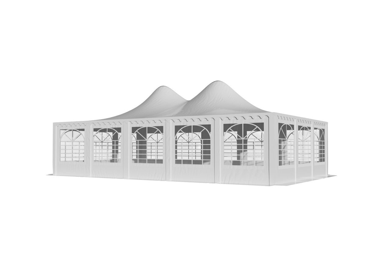 6x10 m Pagoda ECONOMY PVC 500, alb