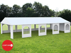 6x16m Cort Evenimente ECONOMY, PVC alb