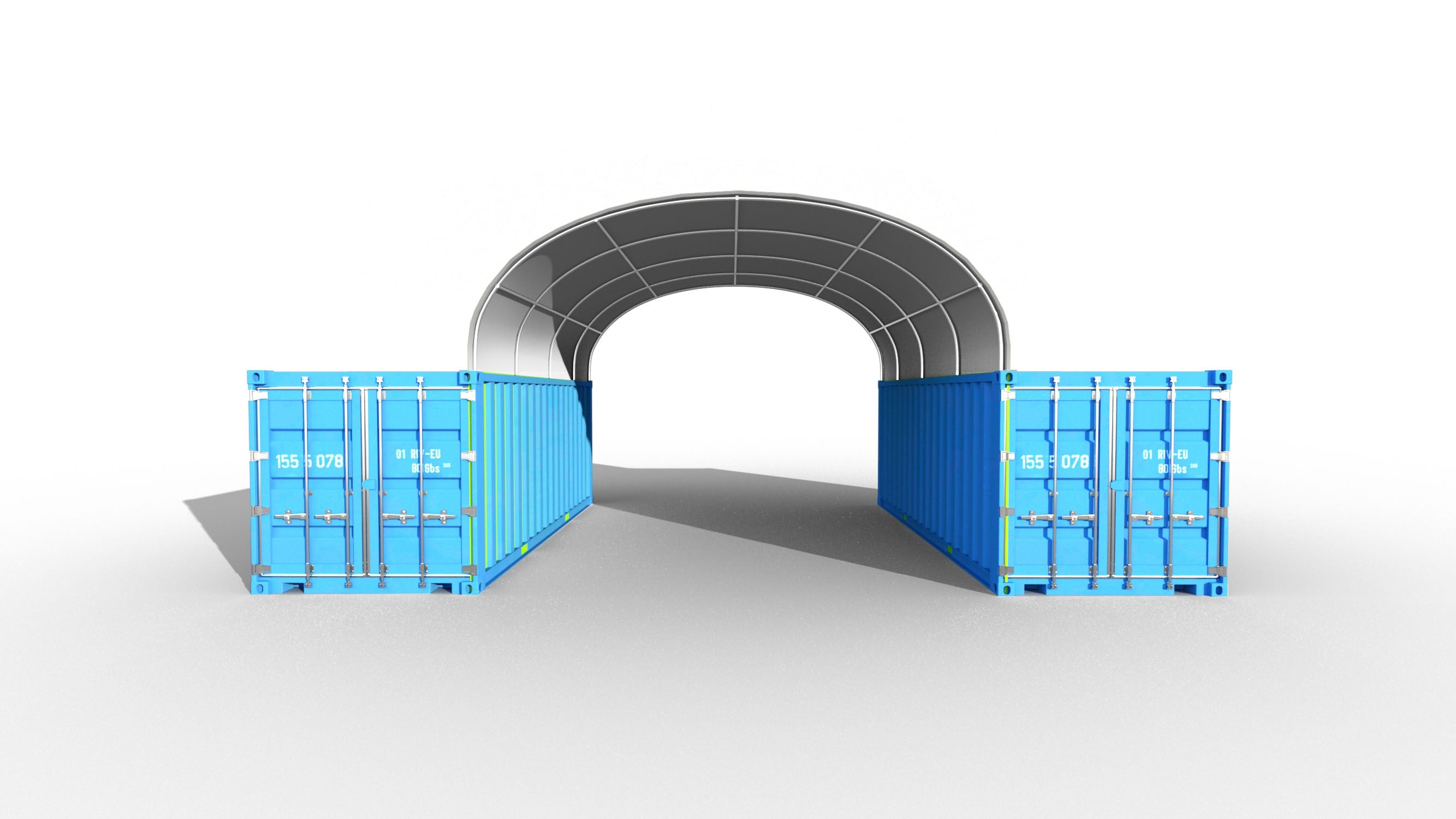 6x6 m Acoperisuri Container  - 36m2 - alb