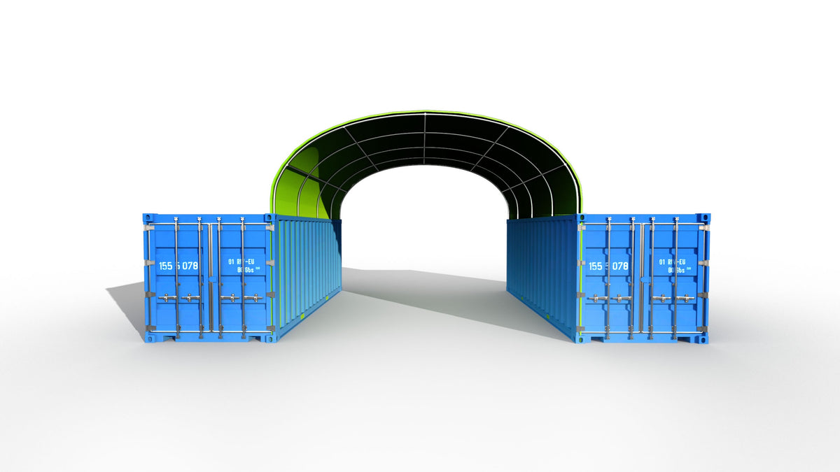 6x6 m Acoperisuri Container  - 36m2 - verde