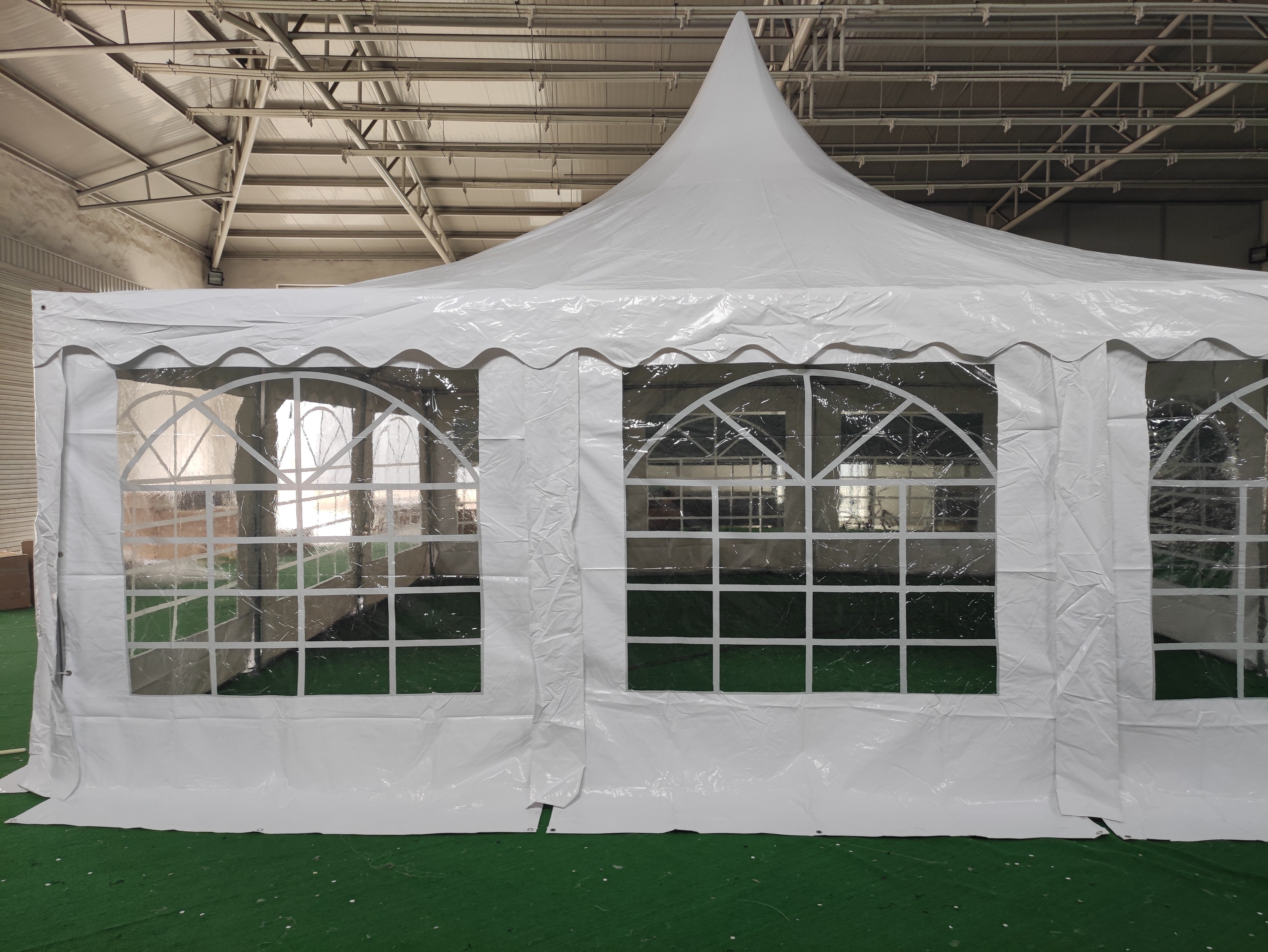 6x6 m Pagoda ECONOMY PVC 500, alb