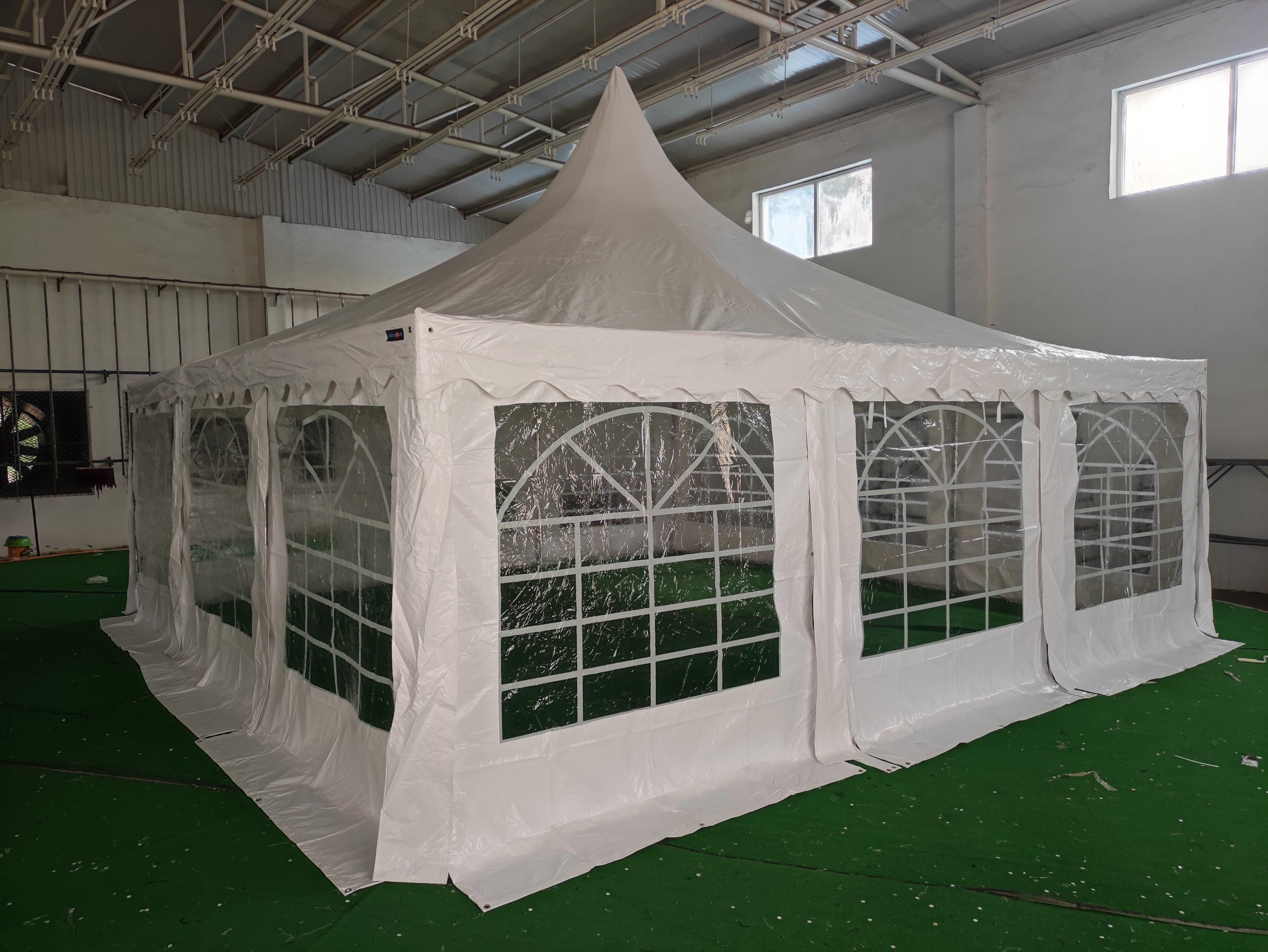 6x6 m Pagoda ECONOMY PVC 500, alb