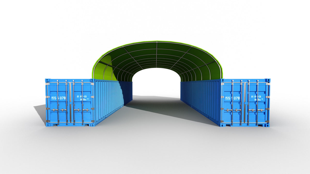 8x12 m Acoperisuri Container  - 96m2 - verde
