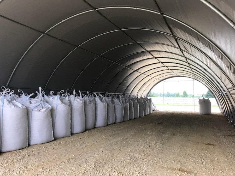 9x12 m Hala TITANICA Semirotunda - 110m2 - gri - Extra stabil