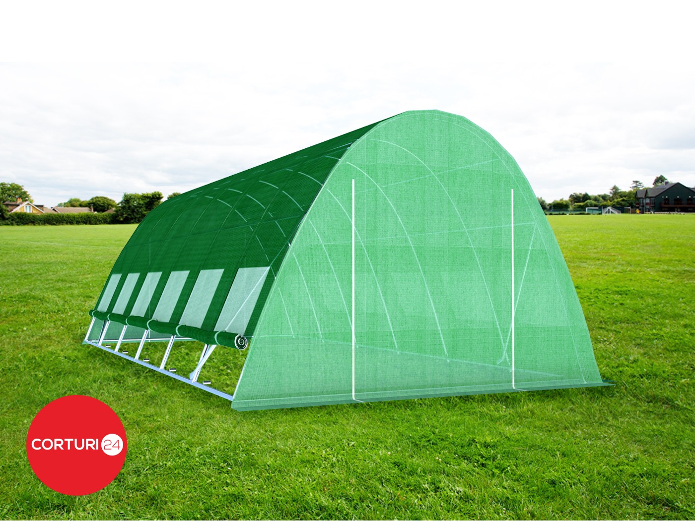 Solar Gradina 4x6 m Solar de gradina 24 mp, teava galvanizata – Corturi24